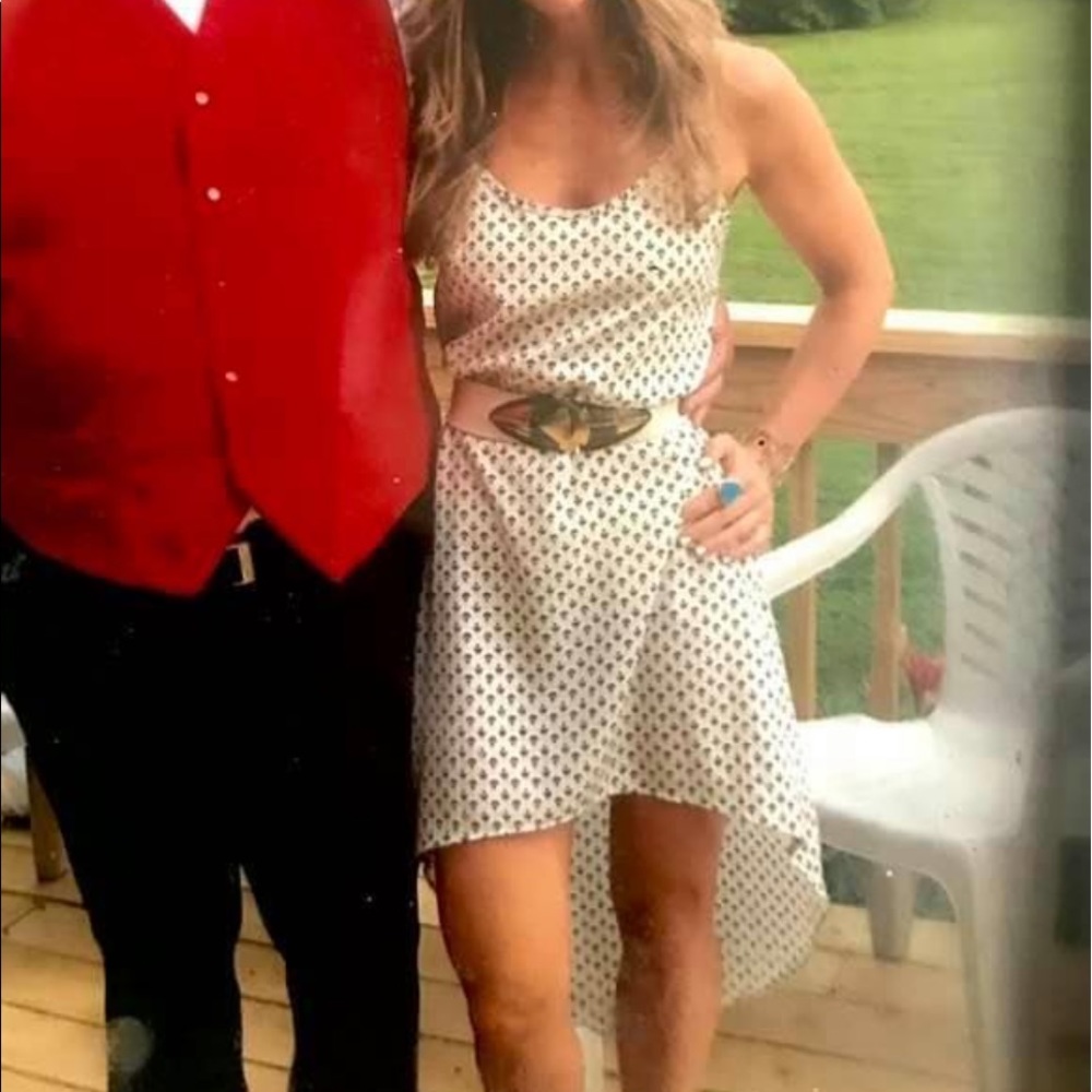 Peppermint high-low dress